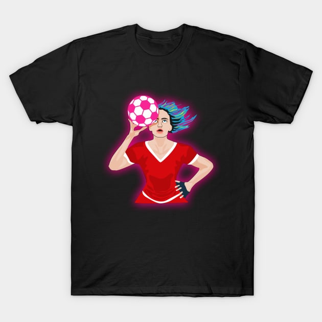 Women Football T-Shirt by Womens Art Store